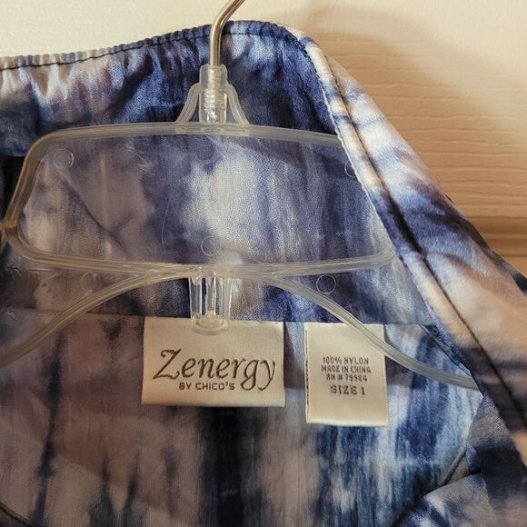 CHICO'S ZENERGY BLUE LINEAR JACKET - Picture 3 of 6